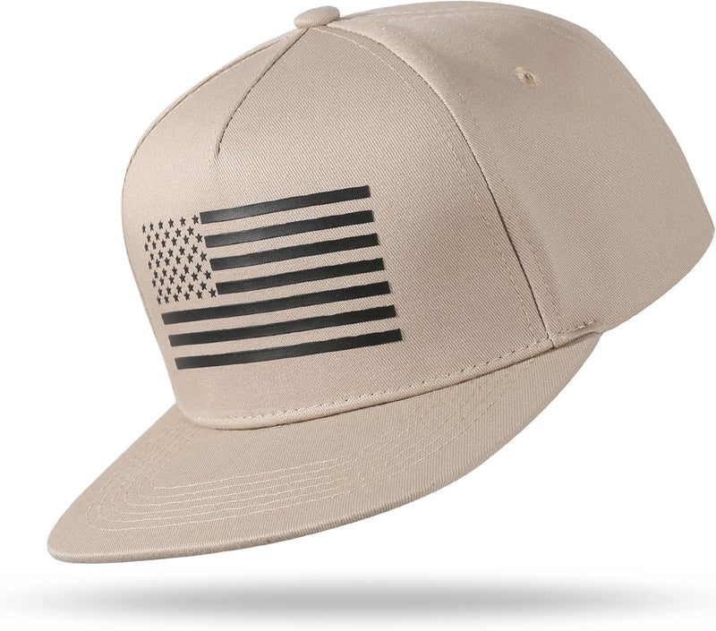 UALON Baseball Cap, Snapback Trucker Hat for Men & Women with American Flag and Adjustable, Breathable Mesh, Flat Bill Hats - Image 2
